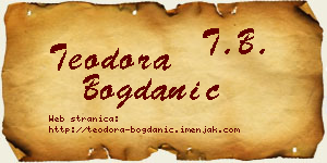 Teodora Bogdanić vizit kartica